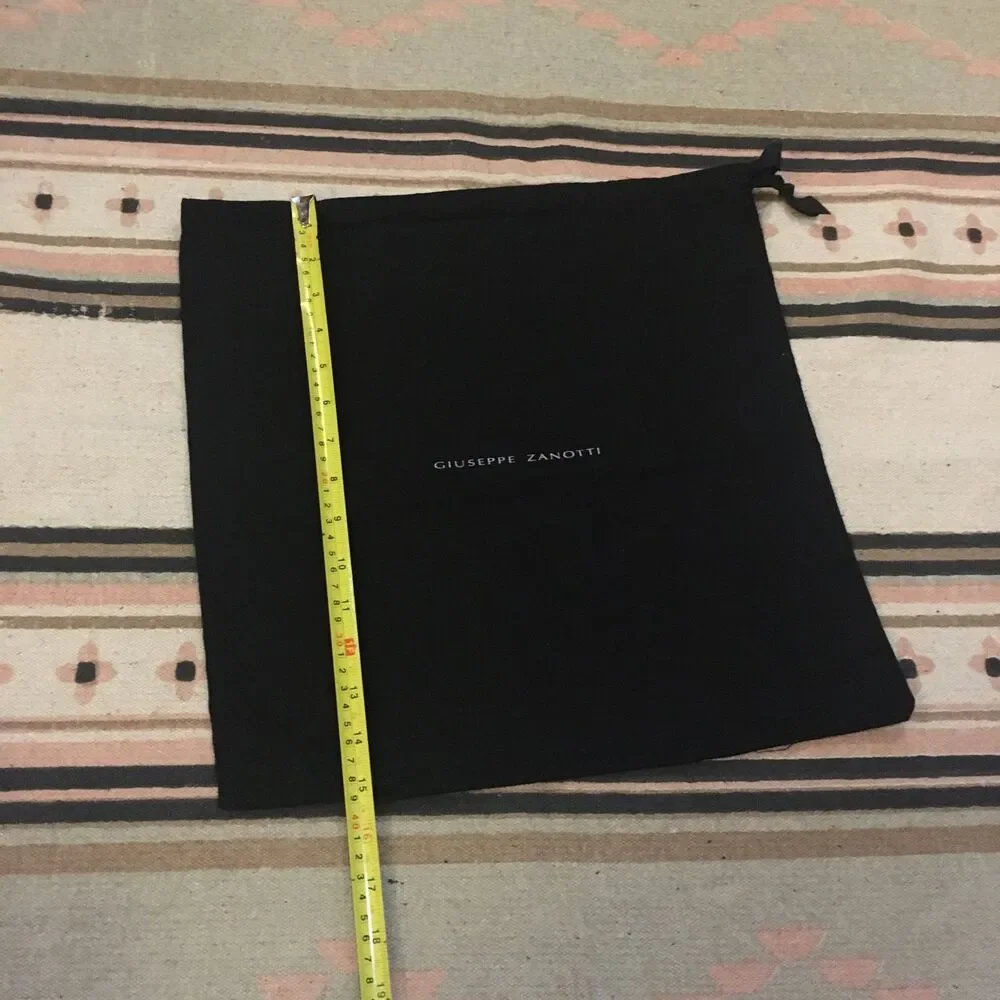 Giuseppe Zanotti Black drawstring dustbag 15” x 15” garment bag new